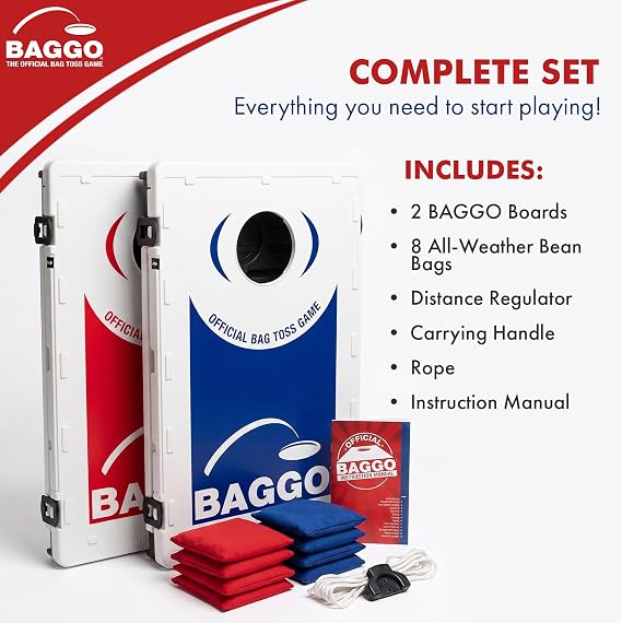 Baggo Cornhole Set 2x3 Portable Bean Bag Toss Game for Backyard Fun Designs