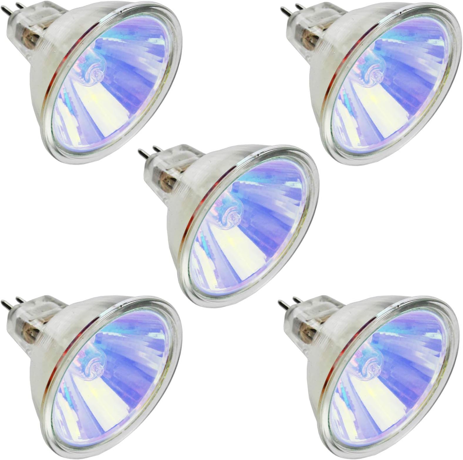 Fireglow Red MR16 Type Light Bulbs For Dimplex Opti-Myst Xenon Amber Lamp Electric Fire (Pack of 5)