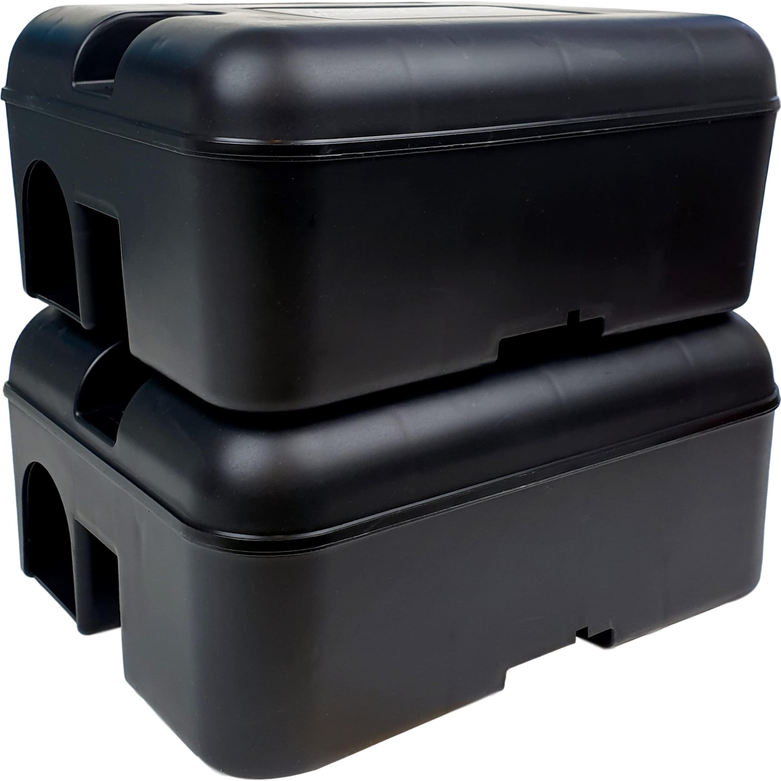PRO BOX – 2 Extra Large Rodent Bait Stations for Snap Traps or Poison (No Bait Included) – Tamper-Resistant Boxes for Rats & Mice – Indoor/Outdoor Use