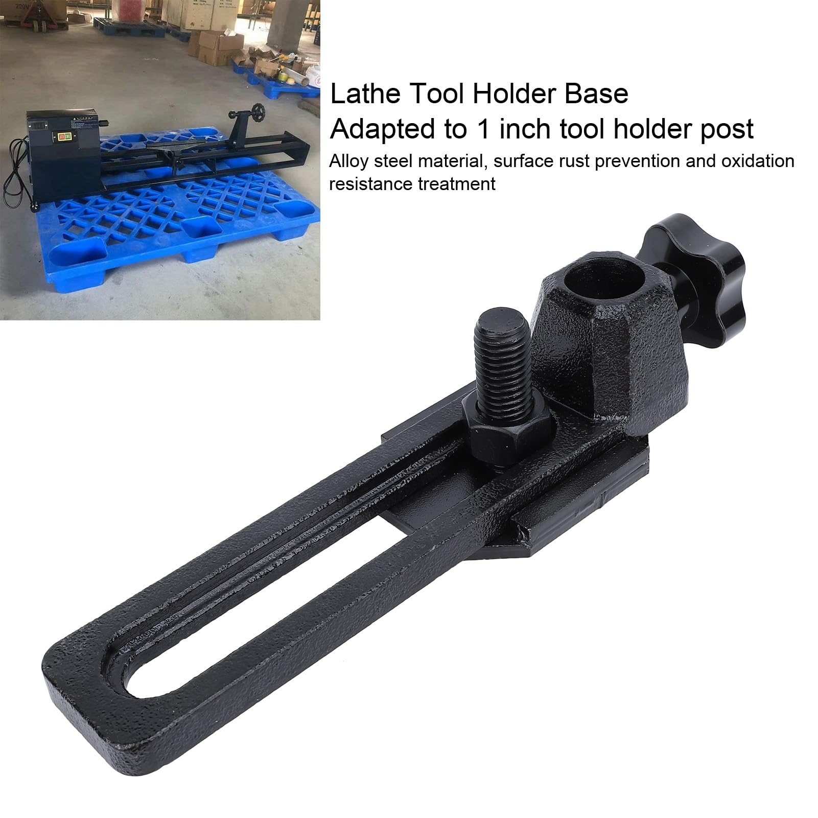 [Diámetro del Orificio de 25 mm] Base de Soporte de Herramienta de Torno de Acero de Aleación Resistente, Larga Duración, Funcionamiento Suave para Poste de Soporte de