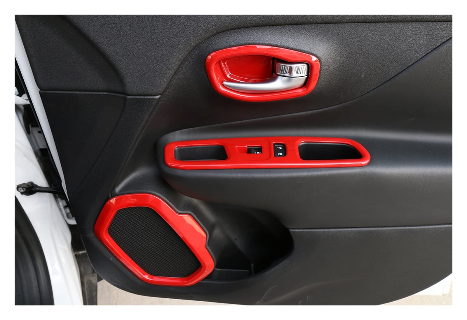Cornice Decorativa Presa D'Aria Centrale Per Jeep Renegade 2016-2022, Cover In ABS Carbon Look/Colori, Accessorio Interno Auto