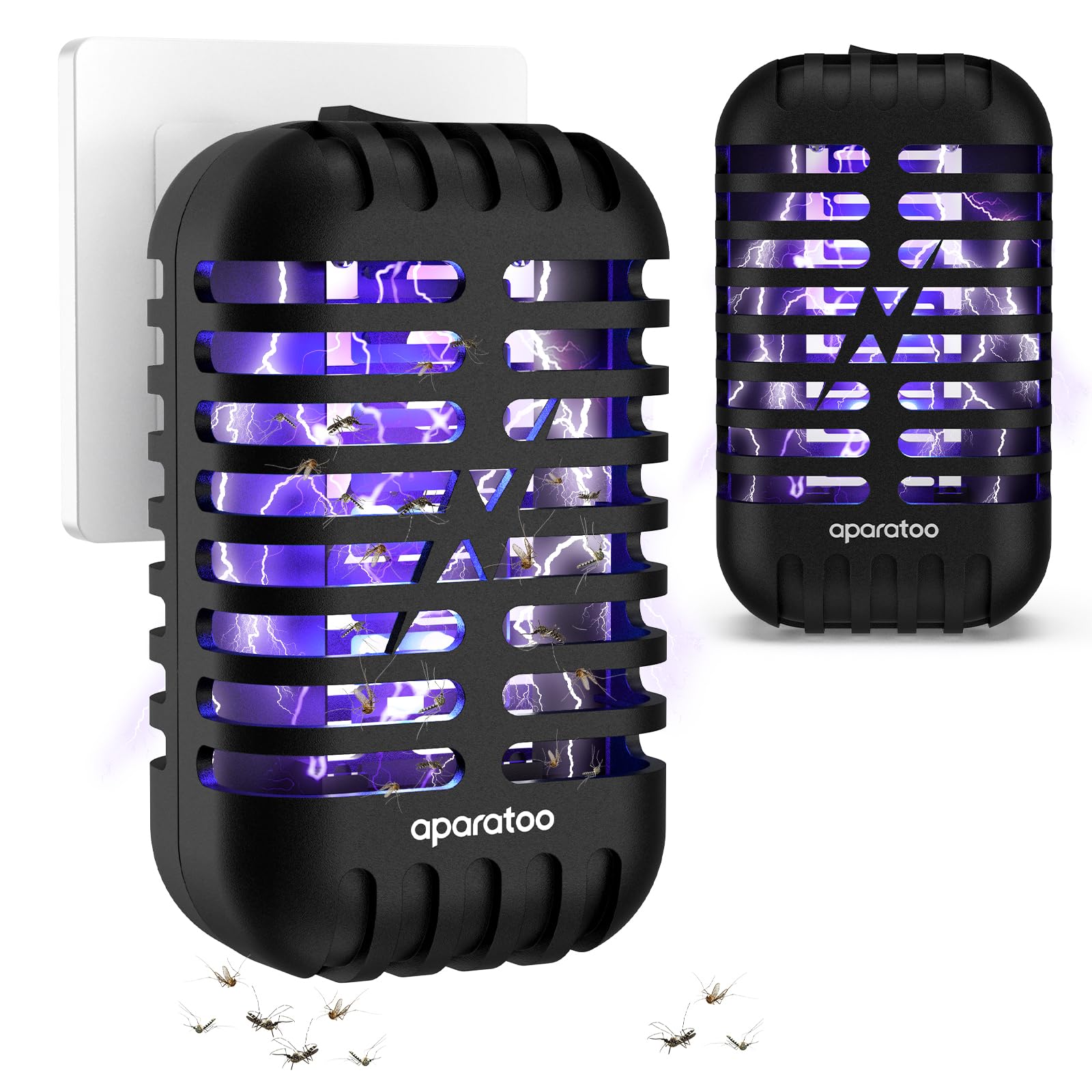 Lampada Antizanzare Elettrica, Antizanzare da Presa, Confezione da 2 Dissuasori Elettrici per Insetti con Luce UV – Lampada Antizanzare per Zanzare, Mosche e Falene