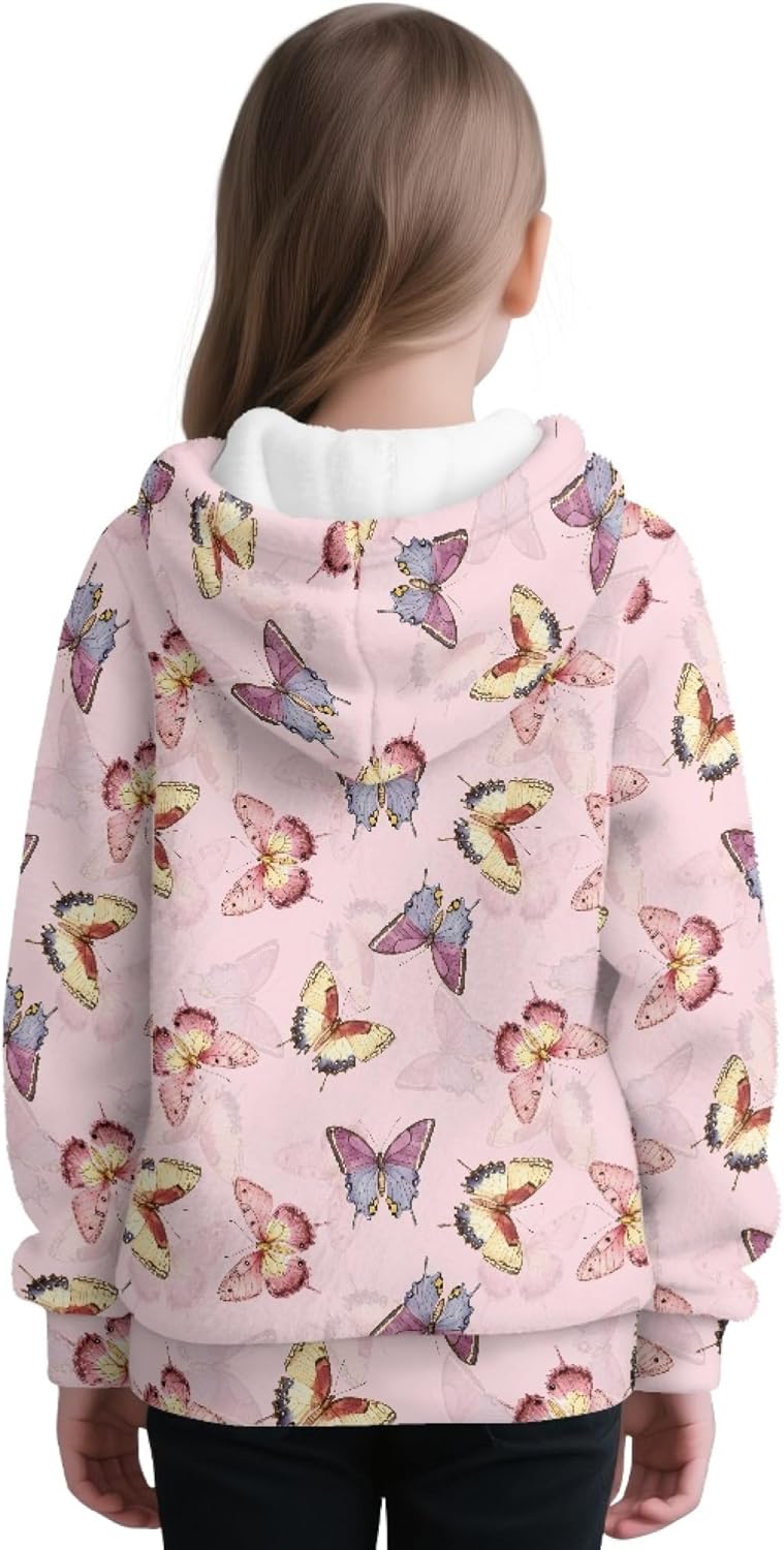 Hawapod Hoodie For Girls Graphic Oversized SSpring Fall Fashion Half Zip Pullover Hoodie Sweatshirt With Pockets Size 4-15