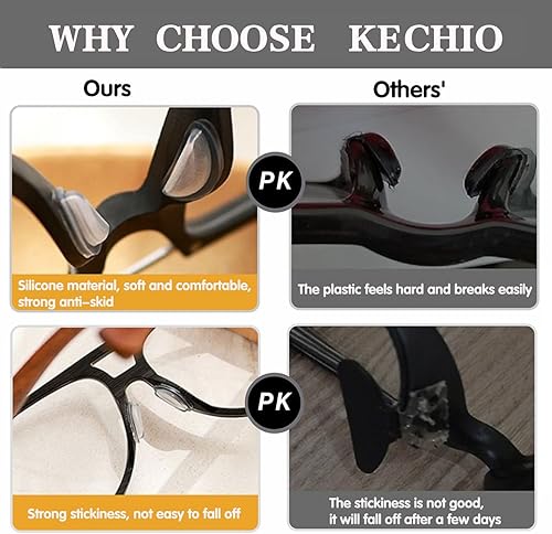 Miniatura 6 de Almohadillas para la nariz para gafas, almohadillas adhesivas de silicona suave para cámara de aire para lentes, gafas de sol, marcos de plástico