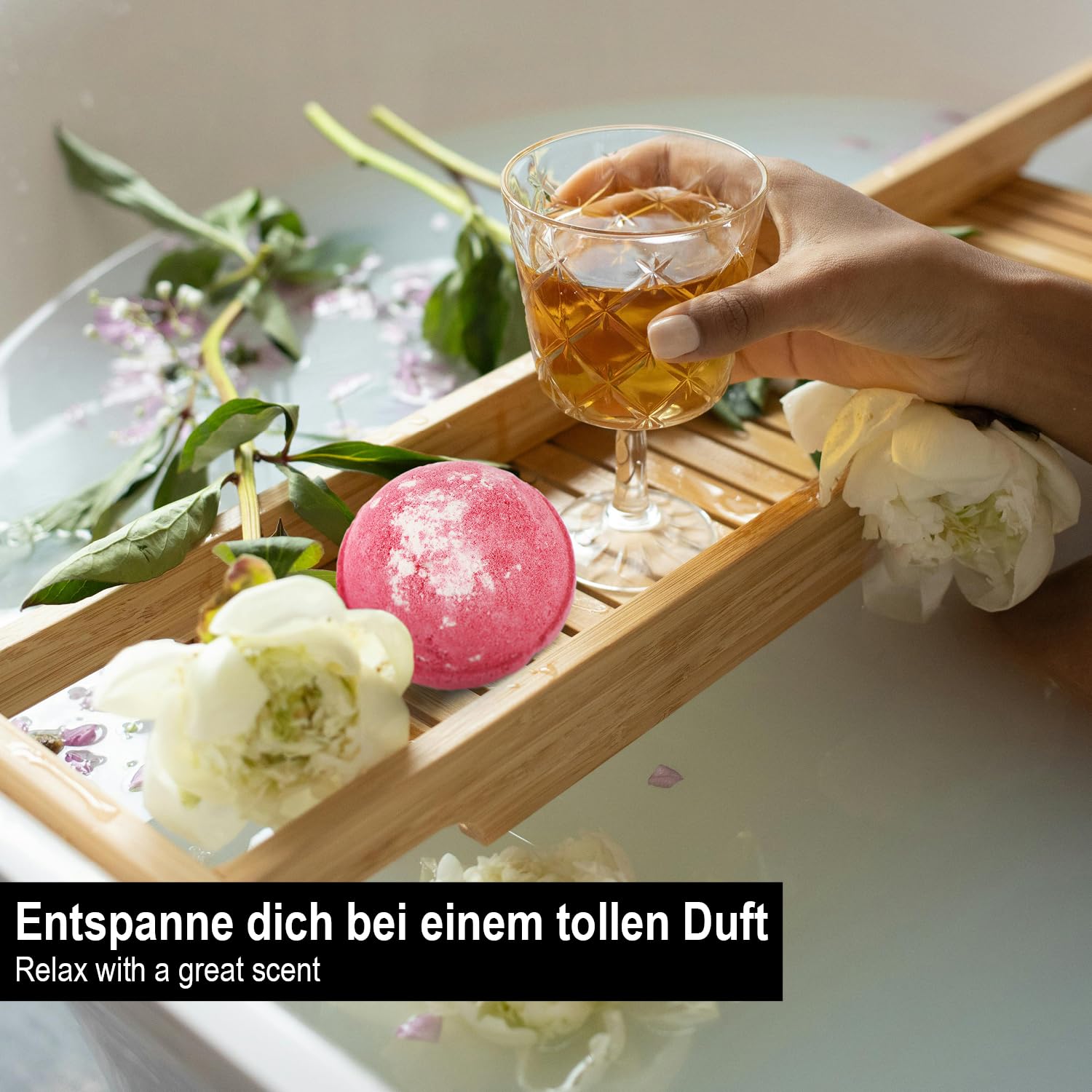 com-four® 4X Geschenk-Box mit insgesamt 16x Badebomben, 4X Badekonfetti
