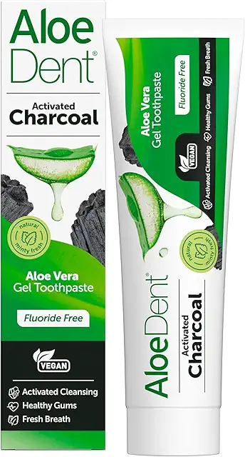 Aloe Dent Charcoal Miswak Toothpaste - Natural Whitening & Healthy Gums, 100ml