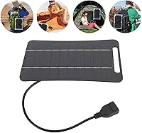 Vista 3 de Solar Panel Charger, 5W 5V Solar Panel Portable Solar Power Charger USB Monocrystalline Solar Panel Module Portable Solar Charger for Camping Travel