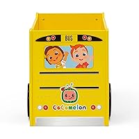 Vista 6 de Delta Children CoComelon - Caja de juguetes para autobús escolar, certificado Greenguard Gold
