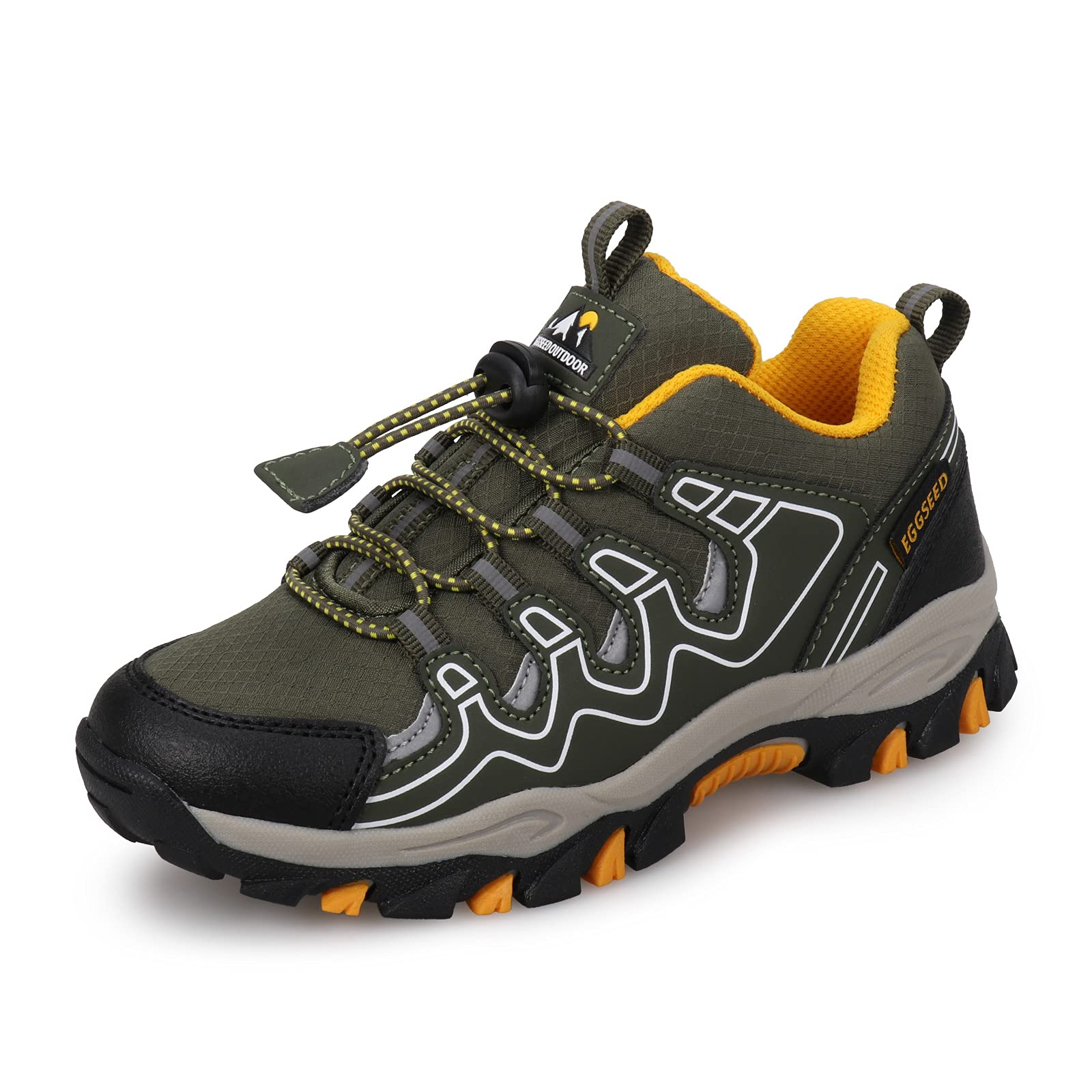 UOVO Boys Trainers Kids Walking Shoes Low-Top Sneakers Children Waterproof Trekking Hiking Footwear Running Shoes Black Blue Gray Size 9 UK Child to 5.5 UK — view 19