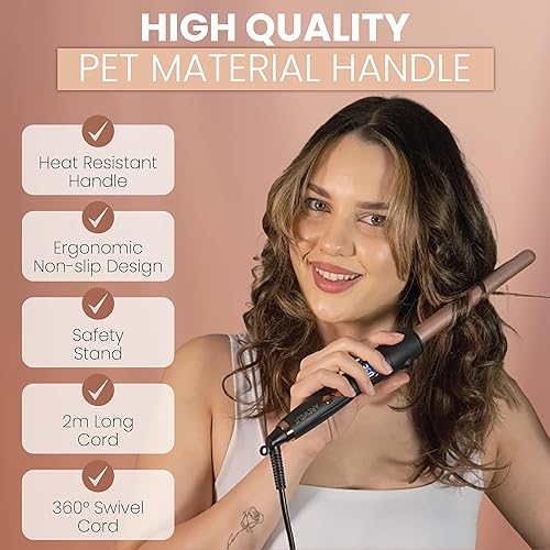 Miniatura 6 de AreWeLit Juego de rizador multiestilizador 6 en 1 con cepillo flotante 3D sin enredos, herramientas de peinado iónico de cerámica turmalina,