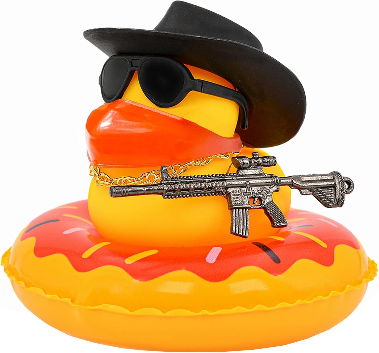 Zelobely Ducks for Cars Rubber Duck for Dashboard of Car, Yellow Duck Car