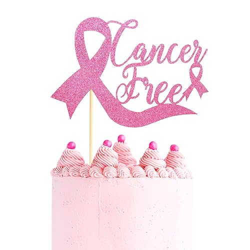 Cancer Free Cake Topper, Breast Cancer Awareness Cake Decor, Breast