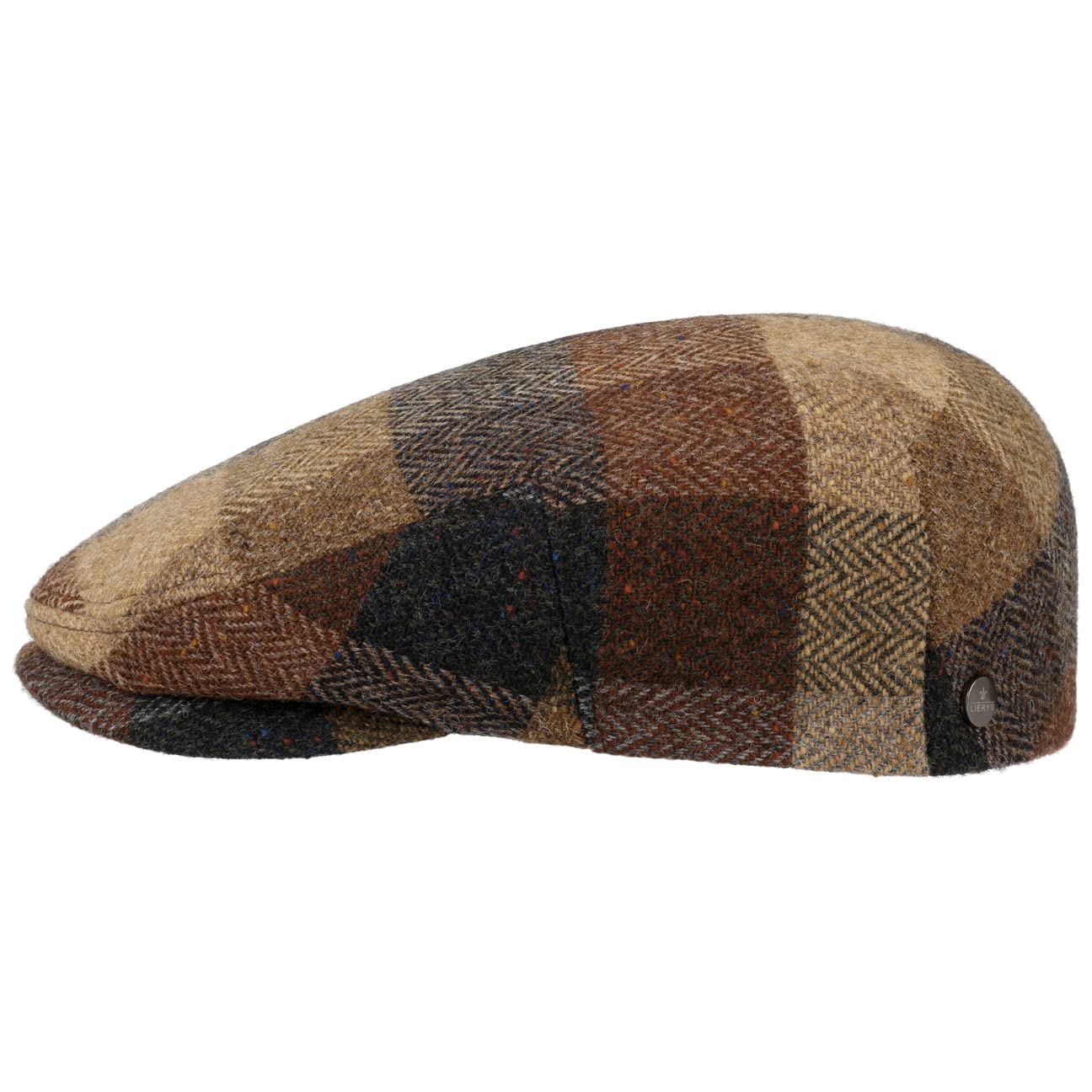 Lierys Zachery Virgin Wool Flat Cap Men Brown 7 1/8