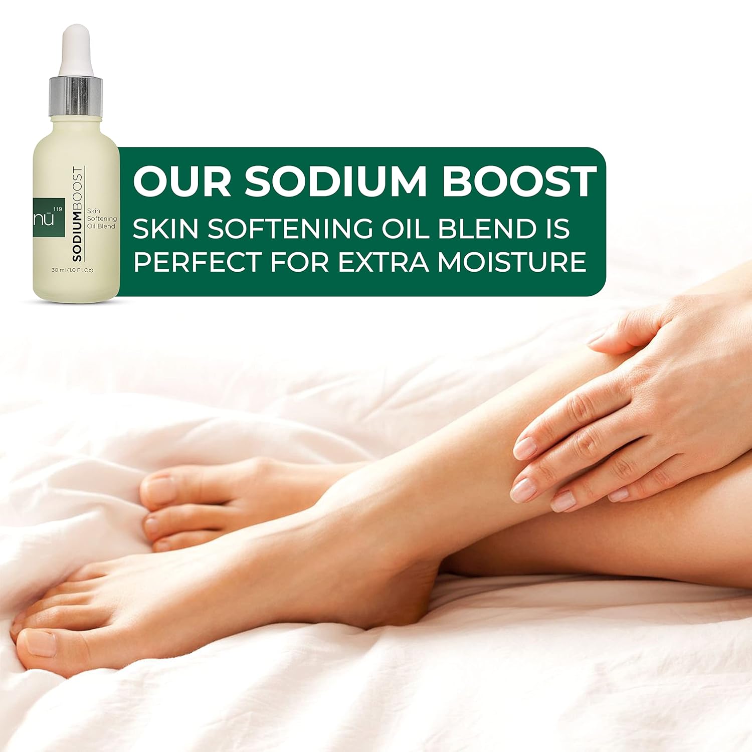 Best Moisturizer for Dry Skin on Feet & Body | Sodium Boost Softening Oil | Natural Skincare Products for Women Men & Teens with Itchy Sensitive Combination Skin | Add to Bathtub Routine or Foot Spa - Image 4