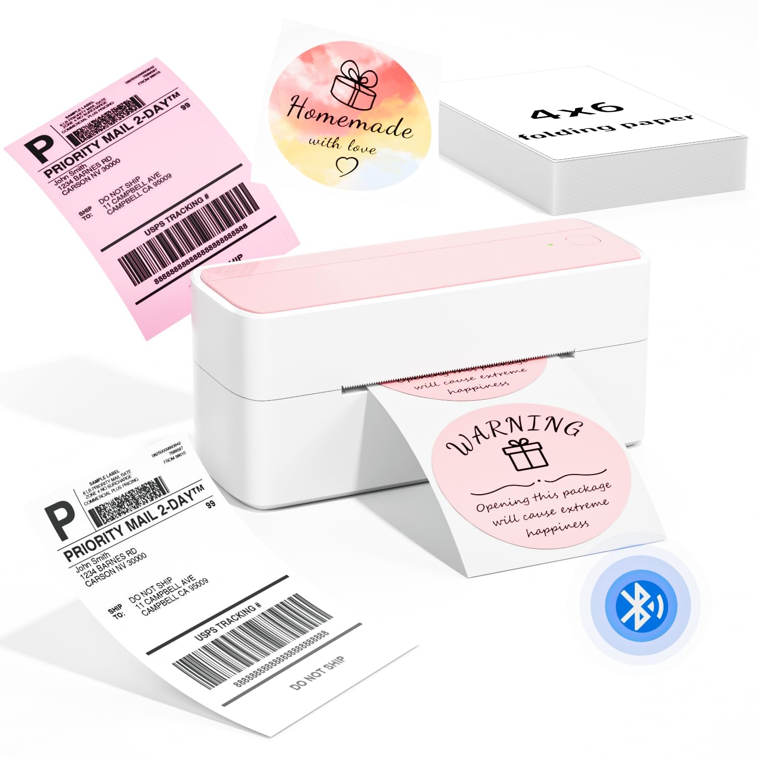 Phomemo Bluetooth Thermal Label Printer for Shipping Label - Wireless Shipping Label Printer Compatible with iOS&Android&PAD&PC, Widely Used for Amazon, Ebay, Shopify, TikTok, Etsy, USPS, FedEx, DHL