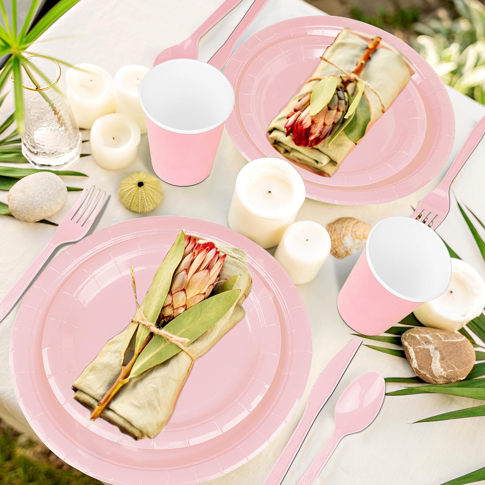 Pink Party Supplies Set - 228 Piece for 30 Guests -3 Pink Party Supplies Set - 228 Piece for 30 Guests -3