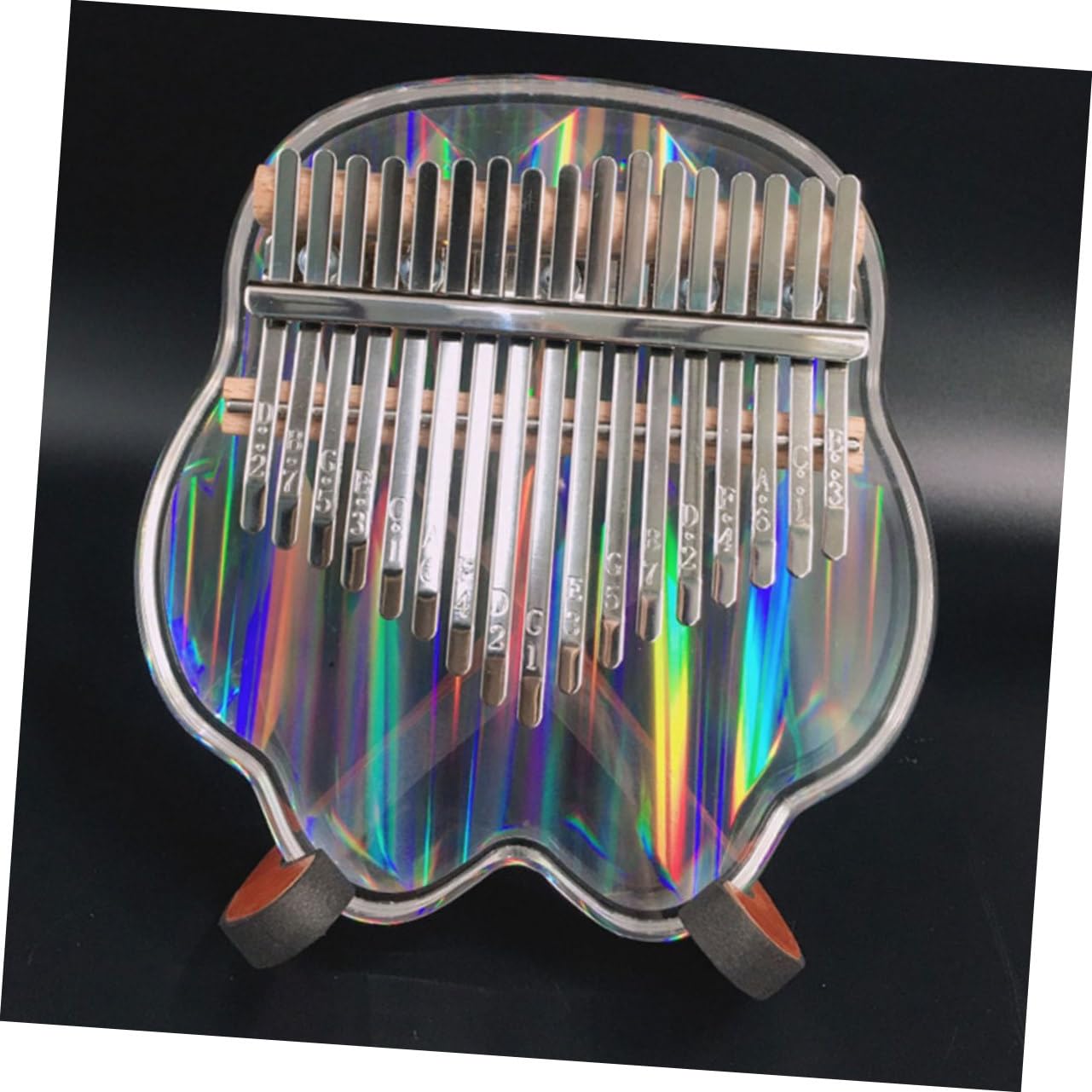 ibasenice Pianoforte Per Ragazzi E Ragazze Mini Kalimba in Acrilico Strumento Musicale A 17 Tasti Scatola Portaoggetti