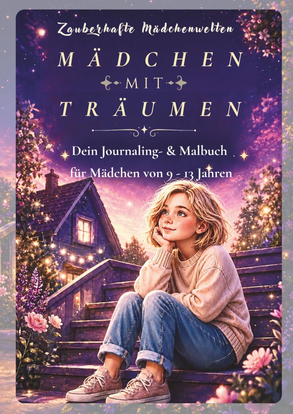 Zauberhafte Mädchenwelten: Mädchen mit Träumen: Dein Journaling- & Malbuch: Kreative Affirmationen, Mutmacher-Sprüche & Ausmalbilder für Mädchen von 9-13 Jahren