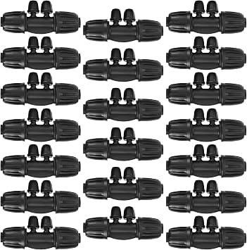 20Pcs 1/2 to 1/4 Drip Irrigation Fittings Barbed Tee for 1/2 Drip Tubing
