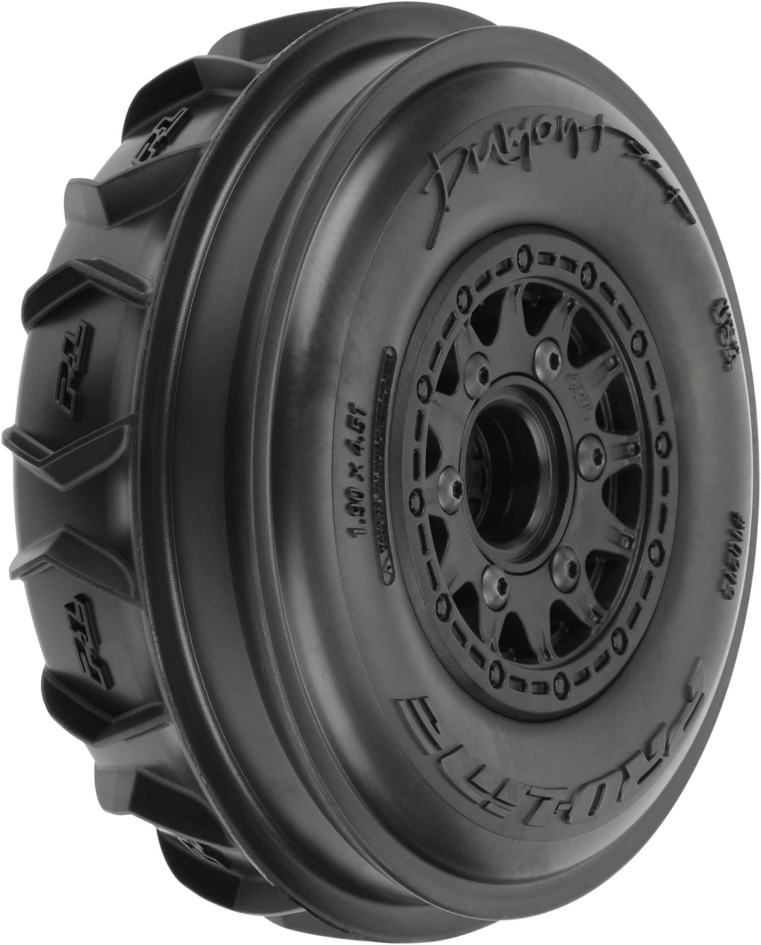 Racing 1/10 Dumont Fr Paddle/Rib 2.2"/3.0" SC Mounted 12mm Black Raid 2 PRO1021210