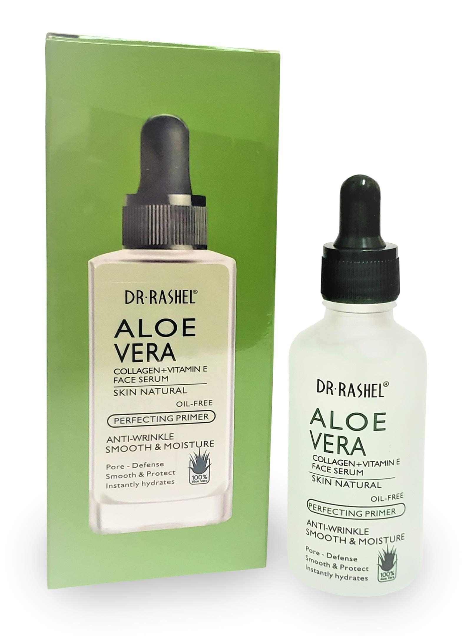 DR.RASHEL Dr. Rashel Sérum Visage Avec Aloe Vera, Collagène Et Vitamine E | Anti-rides, Adoucit Et Hydrate La Peau Instantanément, Mesure 1.69 Oz