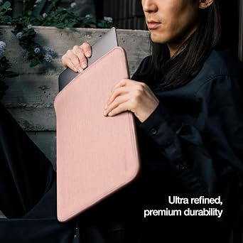 Incase ICON Sleeve with Woolenex - MacBook Air 13 inch Case - M5 2026, M4 2025, M3 M2 2024-2022 - Fitted MacBook Case, Laptop Sleeve, Hard Cover, Durable, Lightweight - Blush Pink