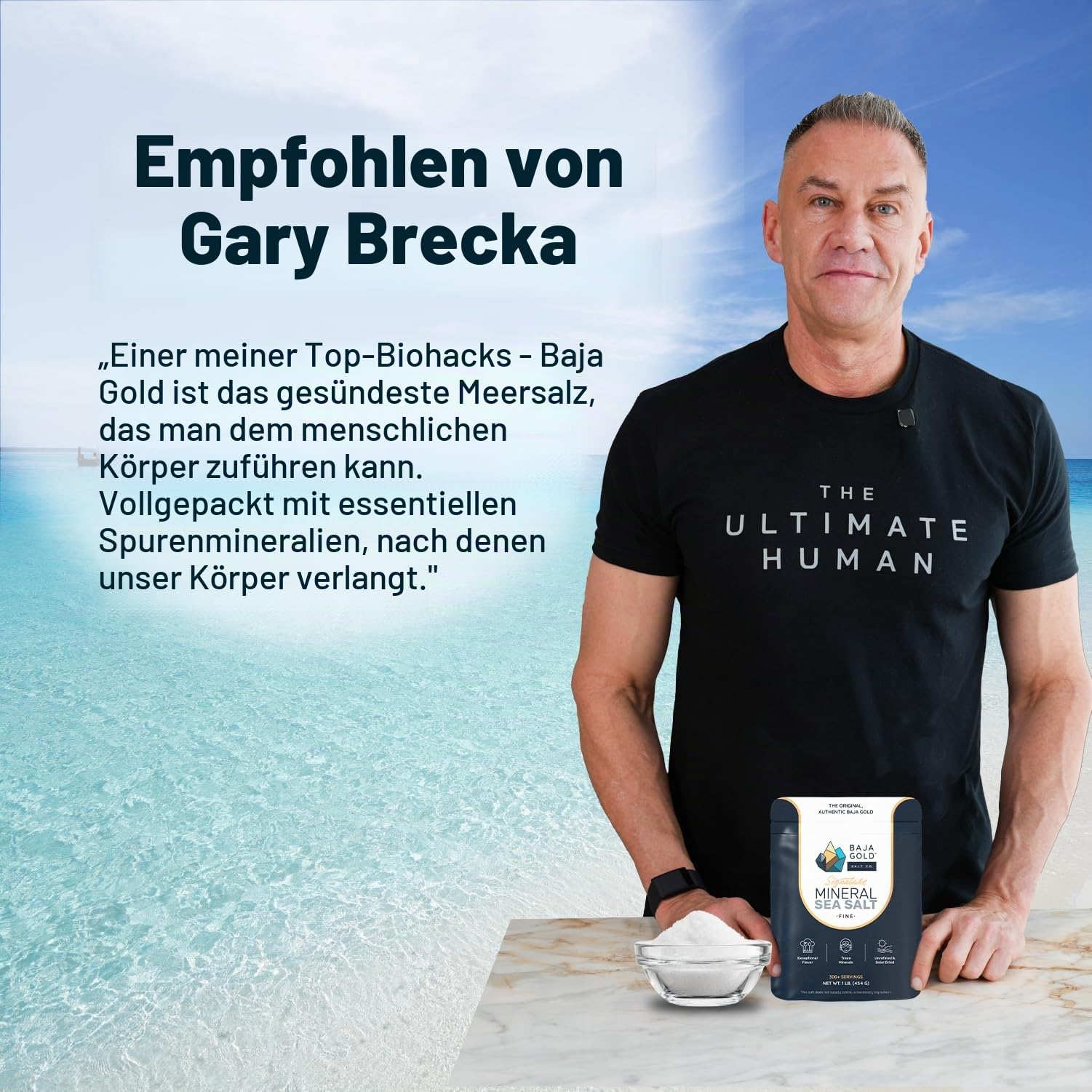 Baja Gold Mineralisches Meersalz, fein gemahlen, 0,5 kg Beutel | Gourmet-Meersalz mit reduziertem Natriumgehalt und vollem Geschmack. Perfekt für die gesundheitsbewusste Premium-Küche