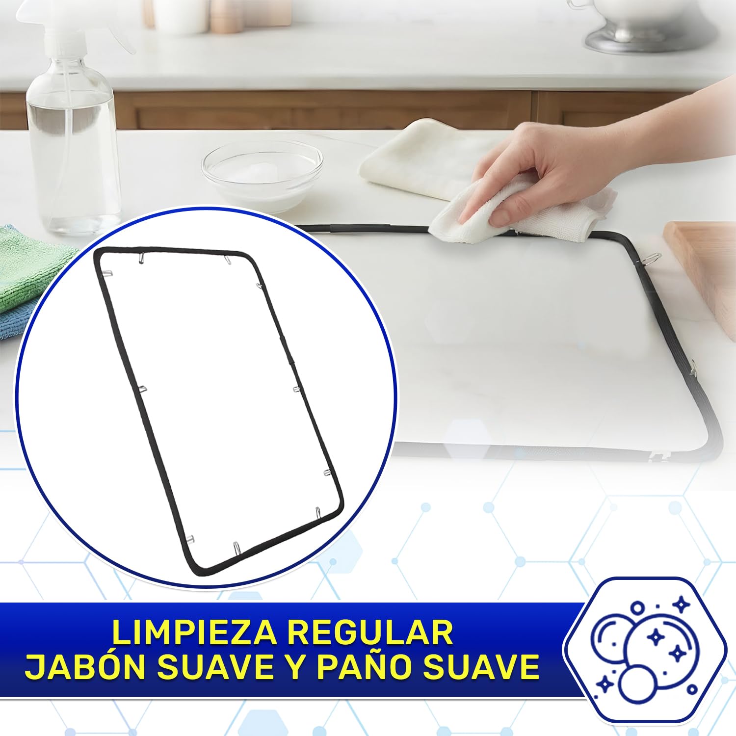 Goma Horno 490 x 365 mm con Código Original 11041872 11024100 11057406 para Bosch para Neff para Siemens para Balay - Garantía de 10 Años - MONTERAL