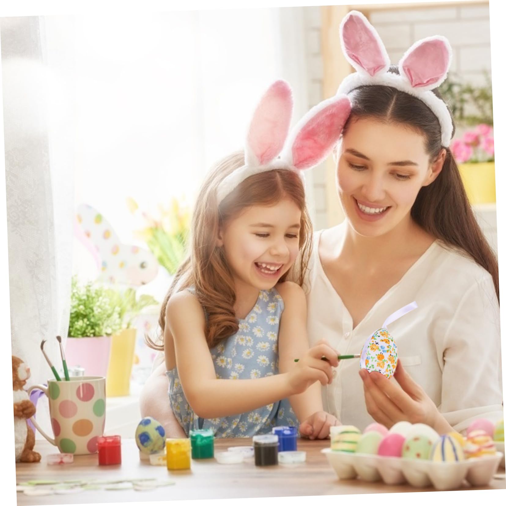 Alipis 2 Sätze Ostereier Künstliche Eier Gesprenkelte Eier Farbige Eier Aufhängen Easter Egg Decoration Osterparty Dekoration Ostern Hängen Osterspielzeug Osterei- Stoff 27 Stück * 2