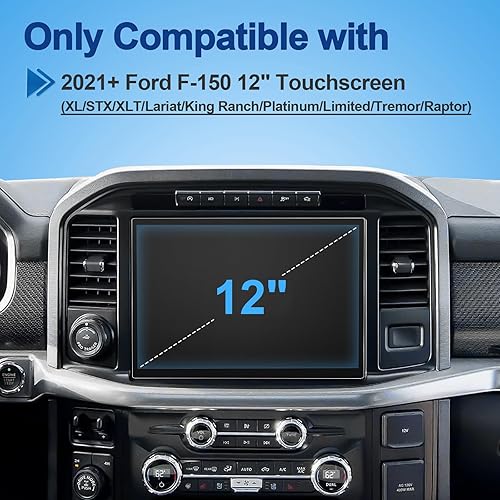 Miniatura 9 de Protector de pantalla para Ford F-150 pantalla táctil de 8 pulgadas, vidrio templado 9H 2023 2022 2021 2022 2021 para Ford F150 XL XLT Accesorios HD