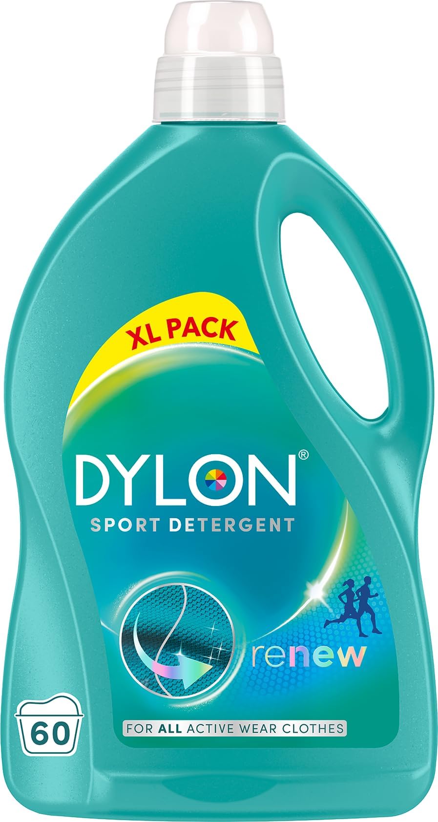 Sport Detergent (60 Wash Loads), Liquid Laundry Detergent for Active Wear Clothes, Sport Detergent to Remove malodour, Keep Elasticity and renews in every wash with optimal results in 10 washes