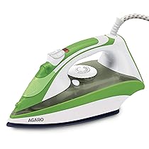 AGARO Steam Iron Edge+ 1600W with Continuous Steam, Non-Stick Coated Sole Plate, Variable Steam Control, Spray/Steam/Dry Function, 200ml Water-Tank Capacity (Green)