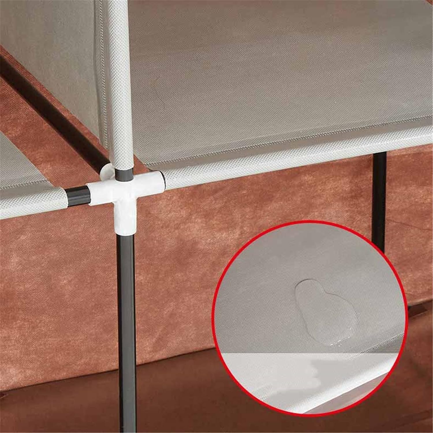 Portable Closet Closet Detachable Closets Stainless Steel Clothes Closet with Fabric Partition Portable Wardrobe Washed Cloth Clothes Closet Spacious
