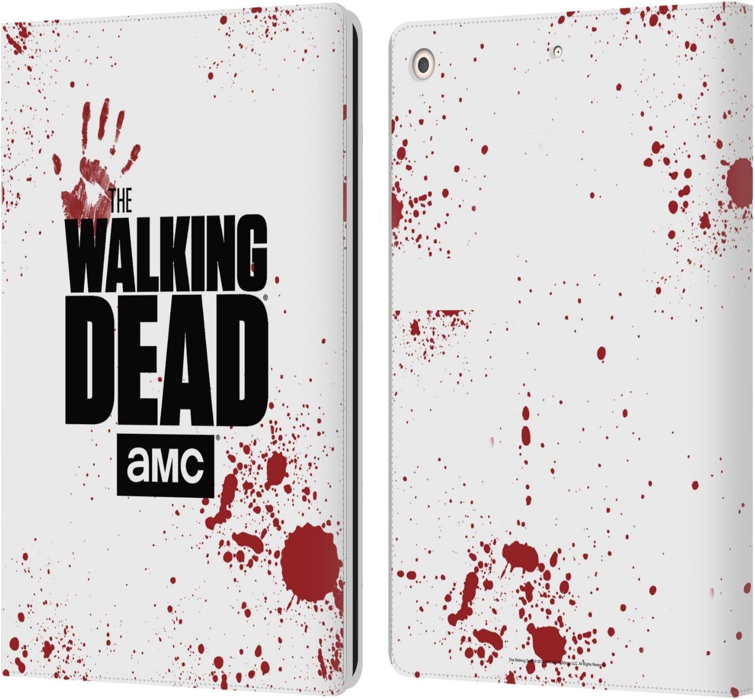 Head Case Designs Officially Licensed AMC The Walking Dead White Logo Leather Wallet Case Compatible with Apple iPad 10.2 2019/2020/2021