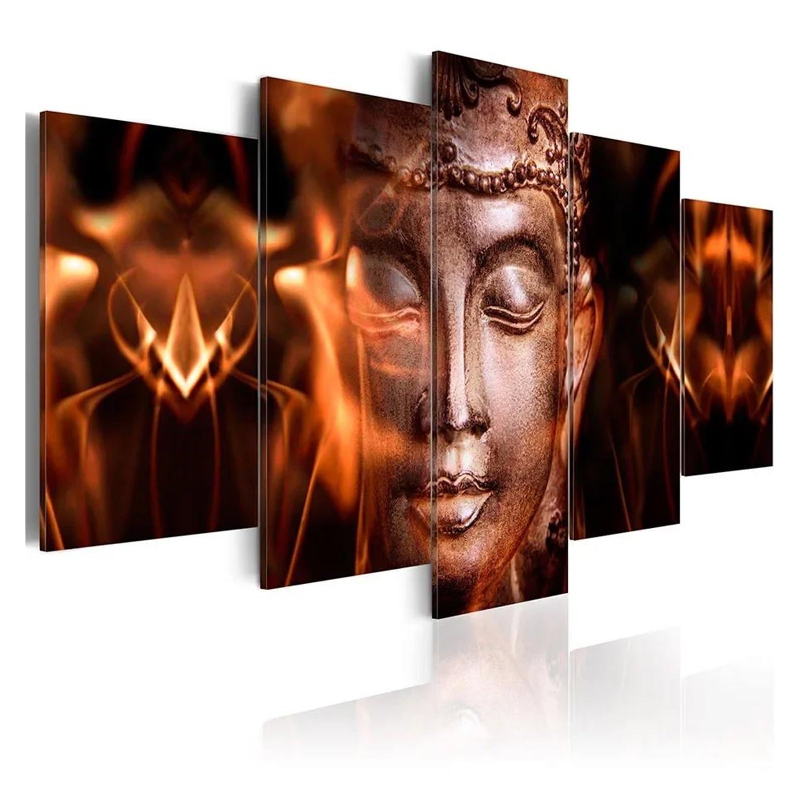 Tableau moderne Bouddha 5 pièces art mural de maison