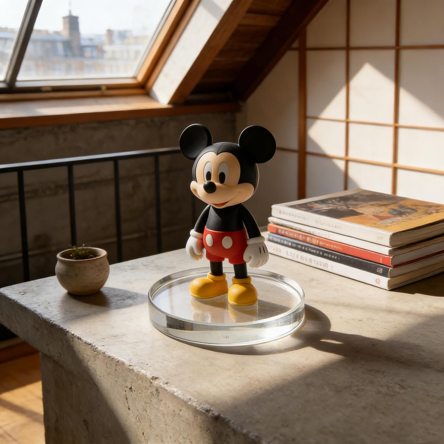 FixtureDisplays® 5" Dia.x 1" Thick Acrylic Riser, Paper Weight Clear Acrylic Circle Riser Solid Block 18830-5CIRCLE