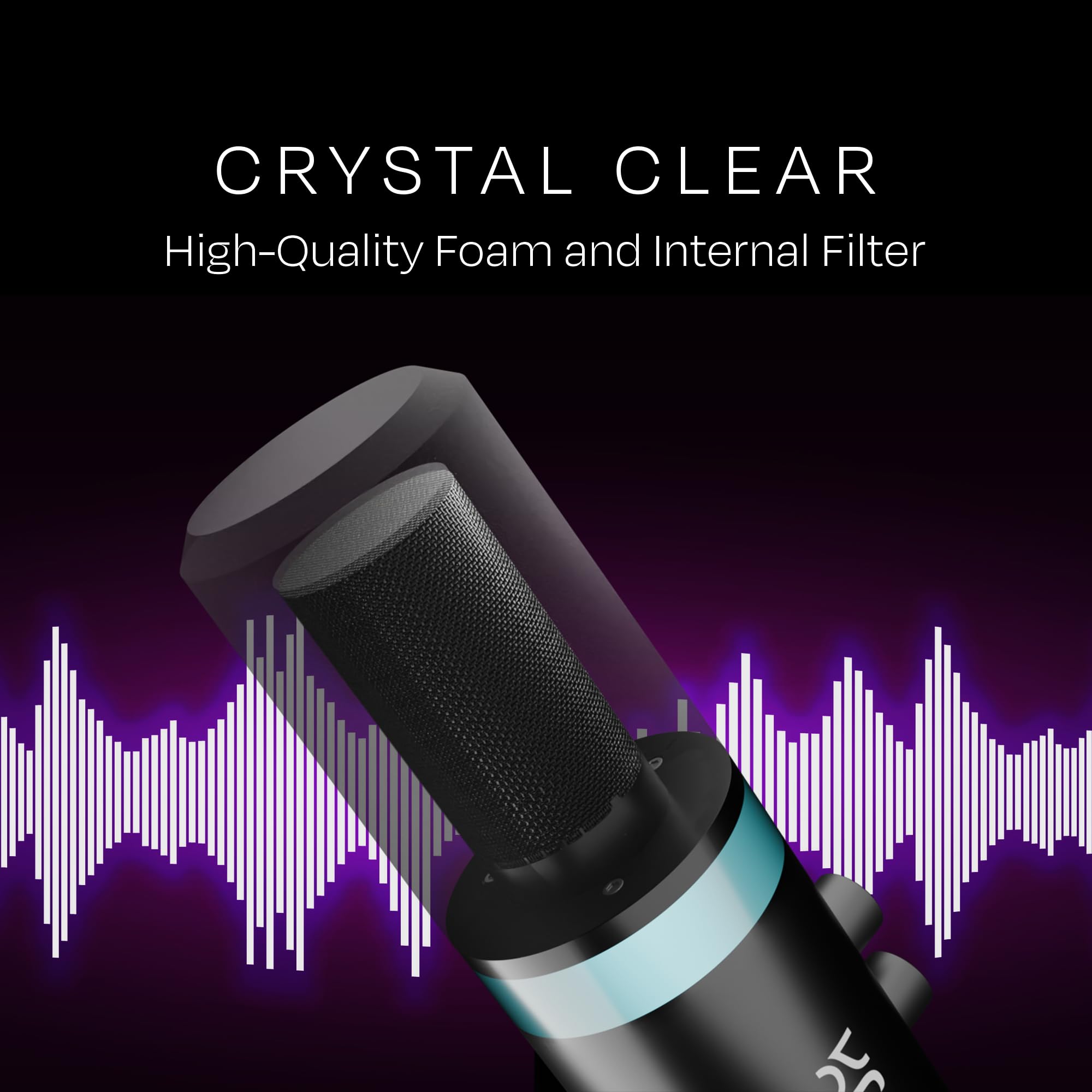 Kreo Sonik Dynamic Gaming Microphone – XLR/USB Mic with RGB Lighting, Gain & Mute Control, Desk Stand – for PC, Mobile, Console, Streaming, Podcasting, YouTube, Discord, Recording - Image 2 thumbnail