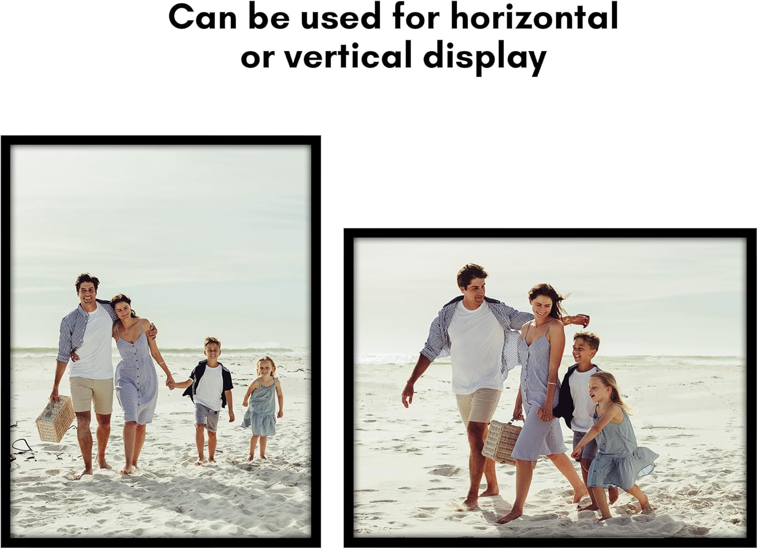 Americanflat 20x26 Picture Frame with Polished Plexiglass - Streamline Collection - Thin Border Picture Frame for Wall Display - Hanging Hardware Included - Black