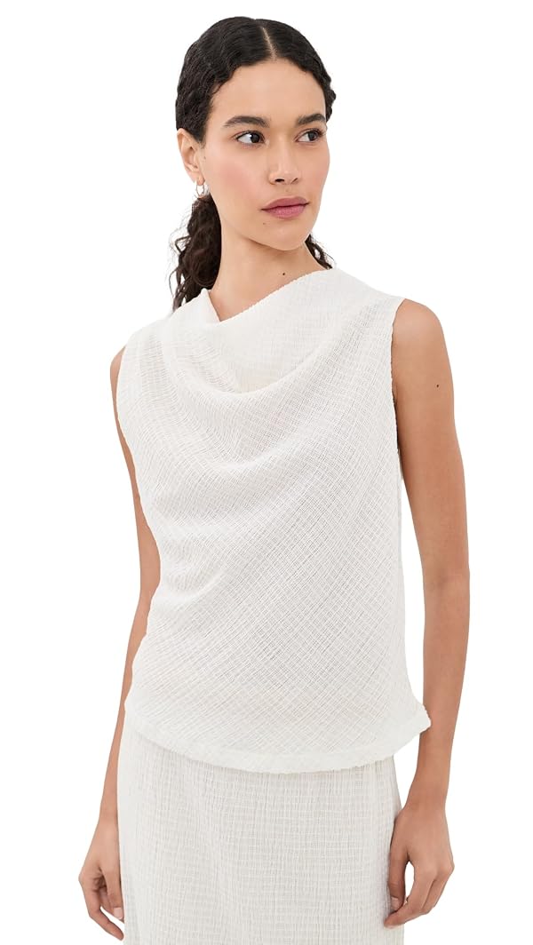 Vince Women's Shadow Grid Cowl Neck Top by Vince - Used condition - US$153.89