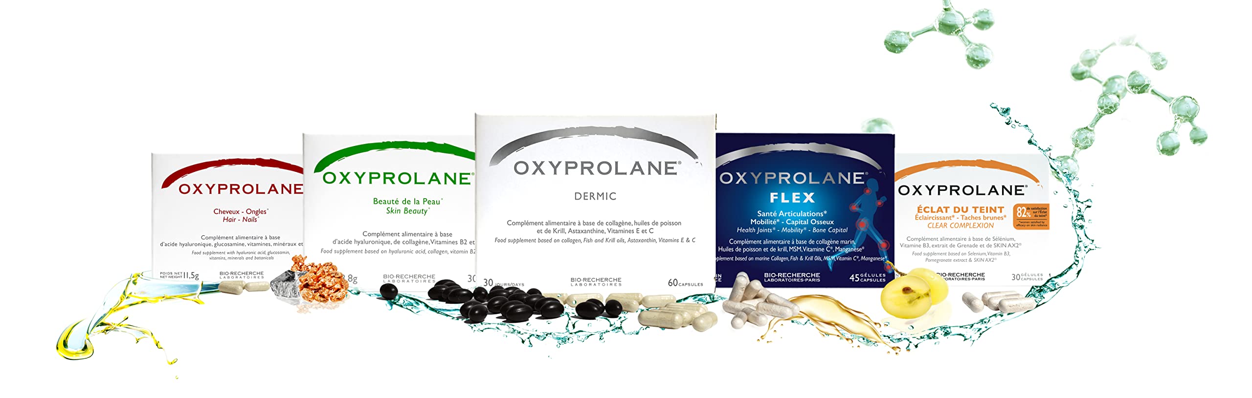 Oxyprolane® Cheveux & Ongle • Complément Alimentaire Pousse cheveux • Cure 3 mois / 90 gélules (1/j) • Biotine & Acide Hyaluronique • Fabriqué en France par BIO-RECHERCHE ®