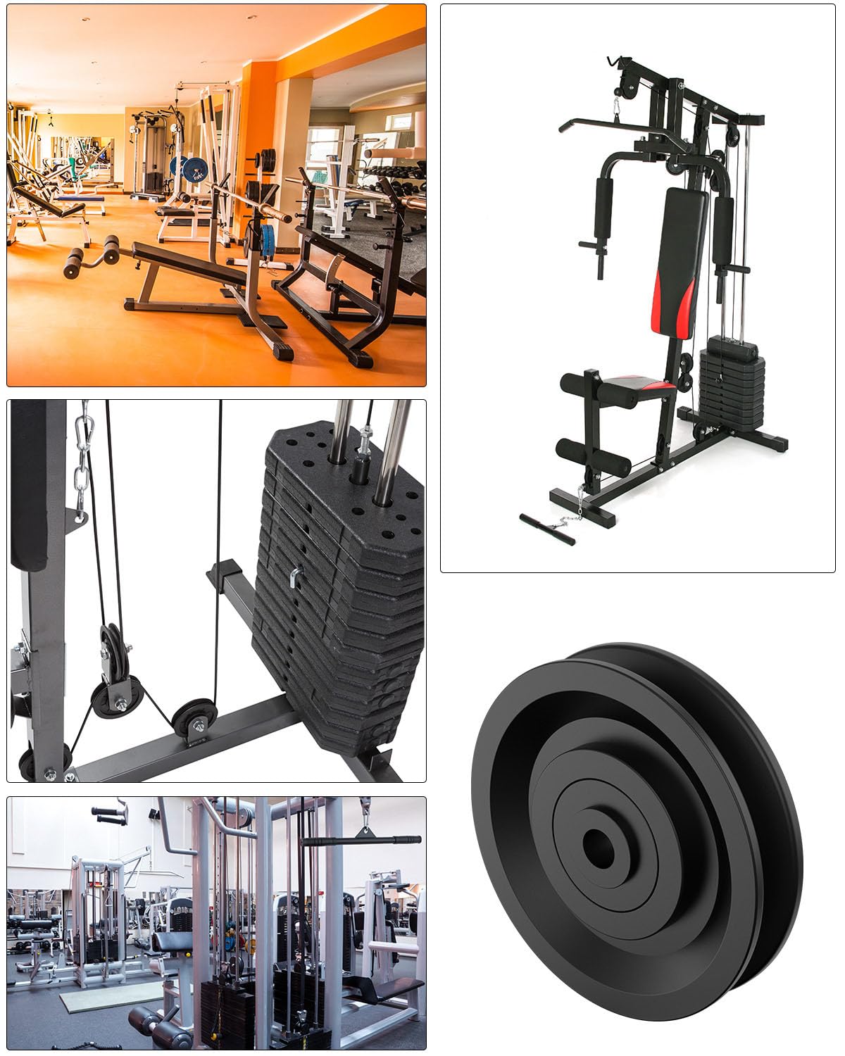 Amazon.co.jp: 90mm/3.5インチ ナイロンベアリングプーリーホイール