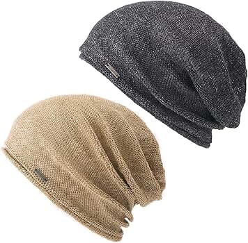 Amazon.com: CHARM Black and Beige Linen Summer Slouchy