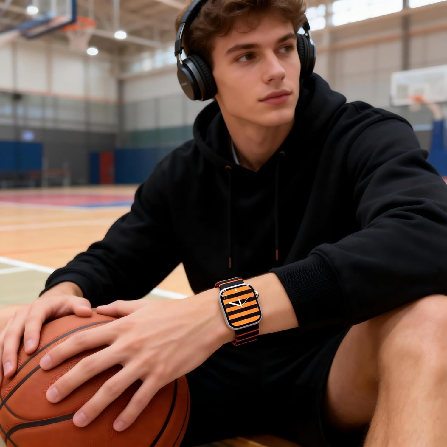 X-it Magnetic Watch Band for Apple Watch Ultra 49mm, 46mm/45mm/44mm, Silicone Sport Strap with Strong Magnet for Men and Women, Compatible with Apple Watch Series 11/10/9/8/7/6/5/4/3/2/1 and SE - Image 2