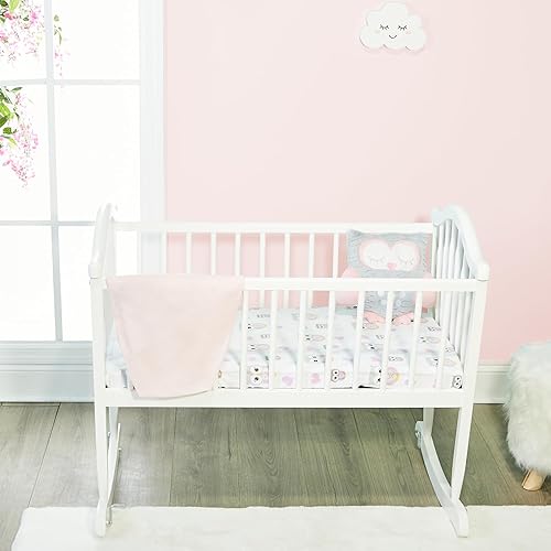 Miniatura 3 de EVERYDAY KIDS Juego de 2 sábanas para cuna de bebé, juego de sábanas ajustadas para bebé niña 100% tejido de percal de algodón, transpirable y