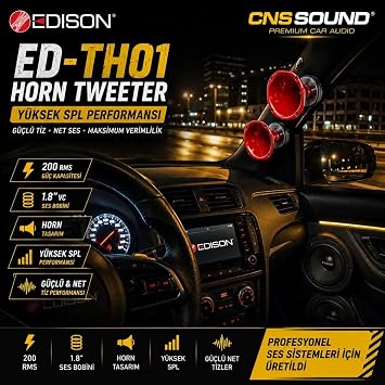 Edison ED-TH01 Horn Tweeter, 200 RMS, 1.8 Ses Bobini, 2 Adet