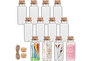 30 ml Glass Bottles with Cork: 12-Pack Mini Bottles with Gifts