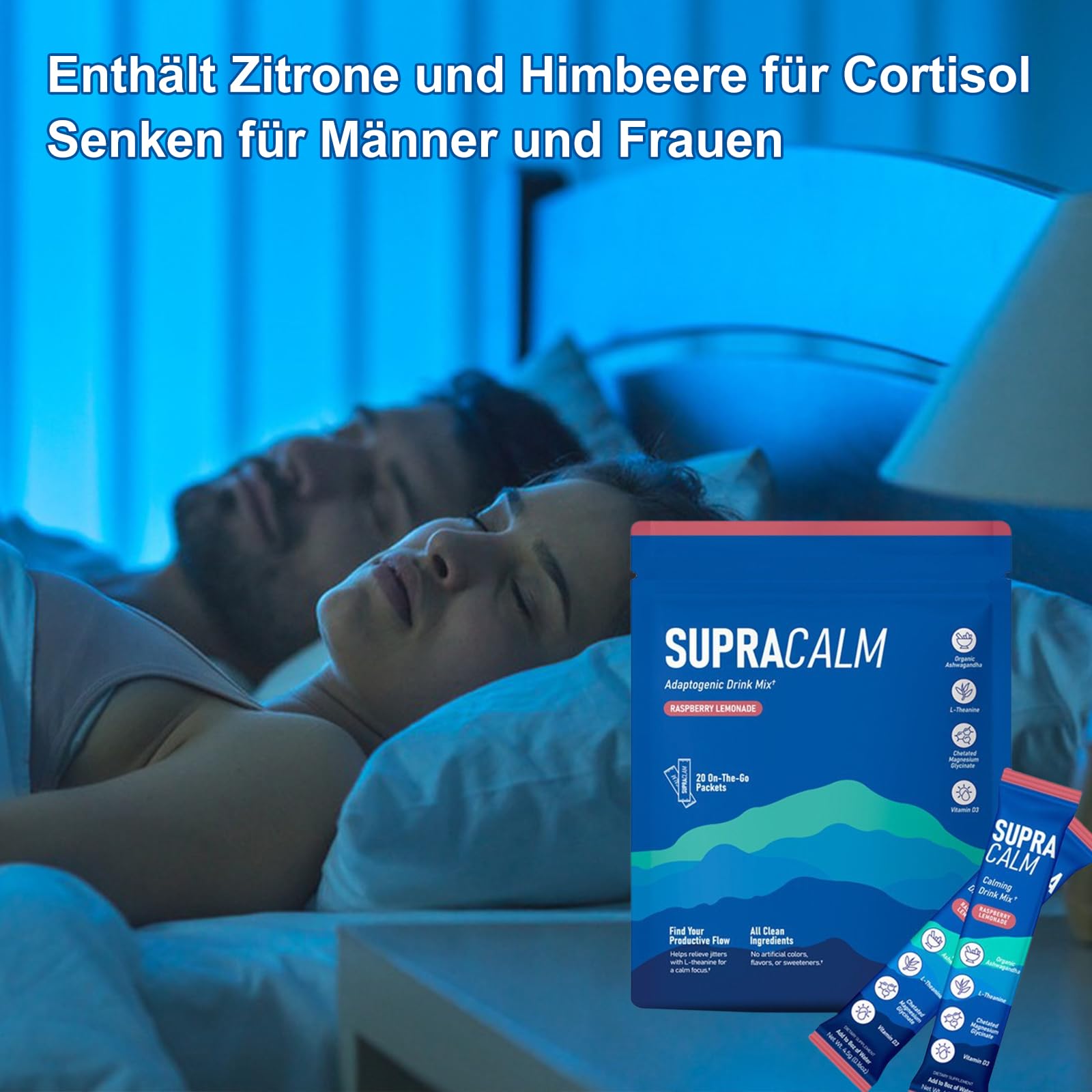 2026 New Cortisolo Cocktail in Polvere, Jello Cortisolo Cocktail Contiene Limone e Lampone, Ridurre il Cortisolo Dimagrire, Rimanere Rilassati & Ridurre Naturalmente lo Stress (2 Bustine)