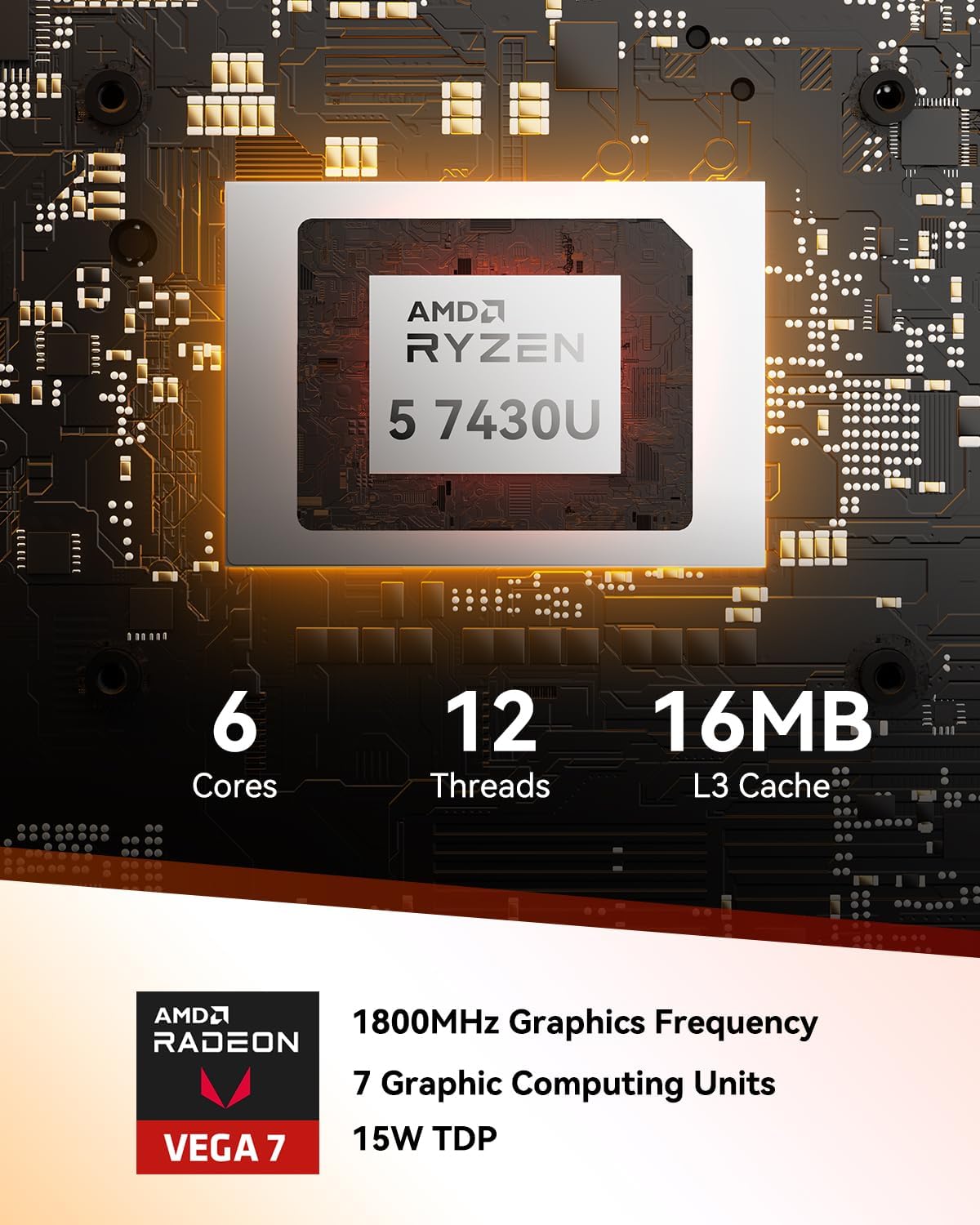 GEEKOM A5 2025 ミニPC Ryzen 5 7430U GEEKOM Mini PC A5 Edição 2025 com AMD Ryzen 5 7430U, 16 GB de RAM e