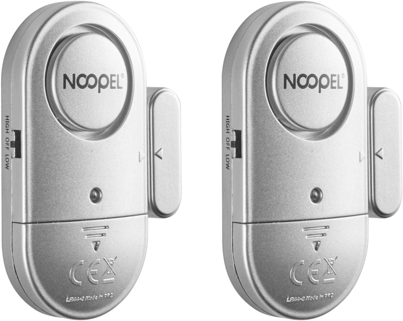 Window Door Alarm 2 Pack, New Version with Two Volume Levels, Magnetic Burglar Intruder Entry Alarm for Kids Toddlers Indoor Personal Safety