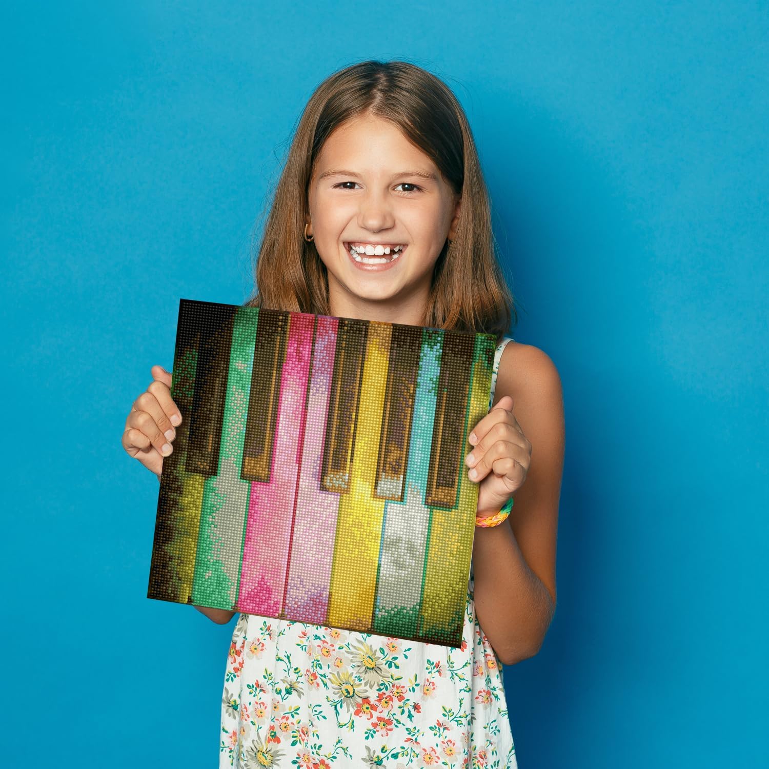 DIAMOND DOTZ Piano Rainbow Music Diamond Painting Kits for Adults - Diamond Art Kits a Relaxing Creative Craft Kit with Dotz Gems 11"x11"